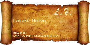 Latzkó Helén névjegykártya